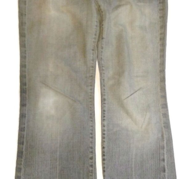 7 For All Mankind Size 30 x 32 Jeans Mens Bootcut Blue Denim Distressed - Picture 7 of 8